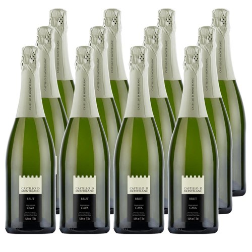 Buy a Case of 12 Bottles of Castillo de Mont-Blanc Cava 75cl - Securely Packaged and Delivered Together